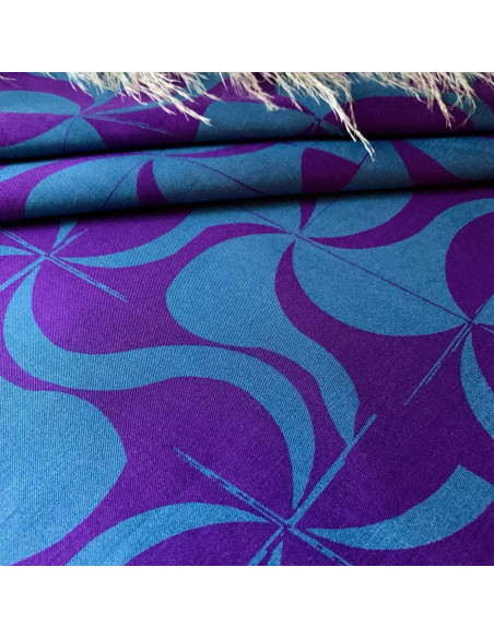 Tessuto twill di viscosa Purple retro - My Dress Made