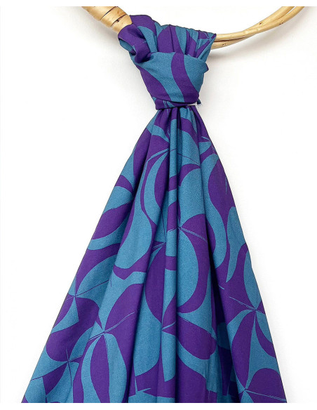 Tessuto twill di viscosa Purple retro - My Dress Made
