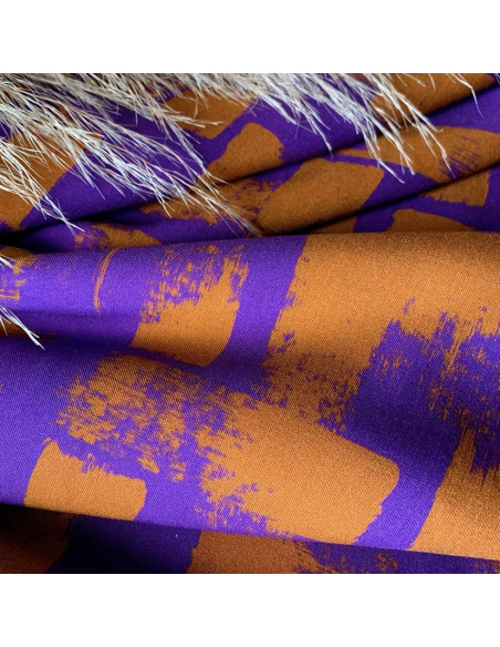 Tessuto twill di viscosa Purple rain - My Dress Made
