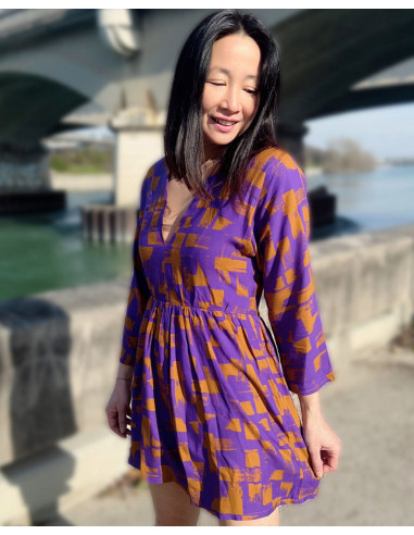 Tessuto twill di viscosa Purple rain - My Dress Made