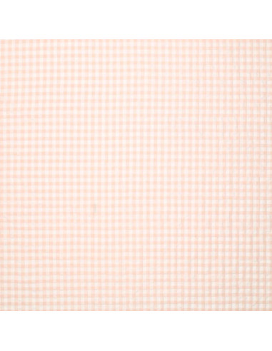 Tessuto Seersucker a quadri - Naturale