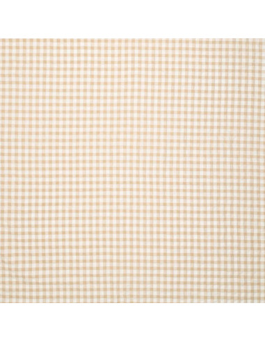 Tessuto Seersucker a quadri - Beige