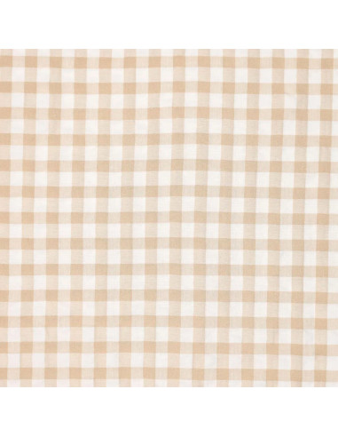 Tessuto Seersucker a quadri - Beige