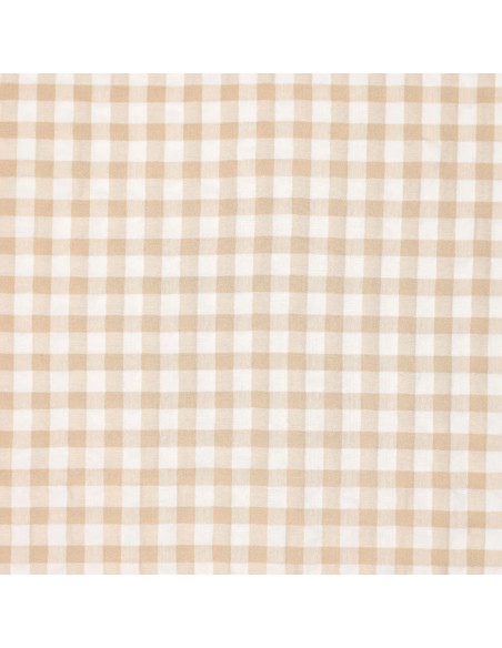 Tessuto Seersucker a quadri - Beige