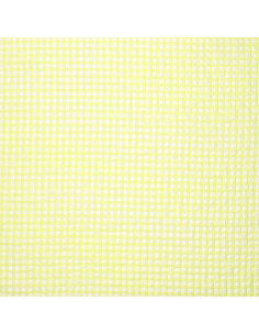 Tessuto Seersucker a quadri - Giallo 2