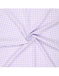 Tessuto Seersucker a quadri - Viola