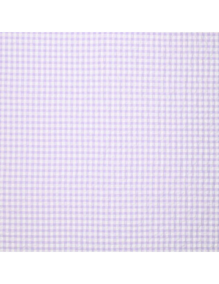 Tessuto Seersucker a quadri - Viola