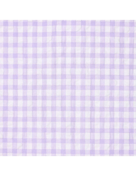 Tessuto Seersucker a quadri - Viola
