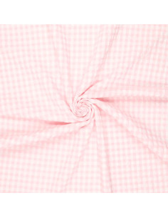 Tessuto Seersucker a quadri - Rosa