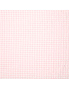 Tessuto Seersucker a quadri - Rosa 2