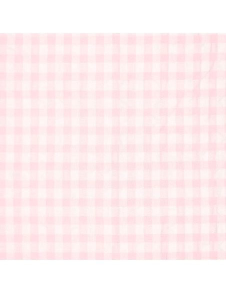 Tessuto Seersucker a quadri - Rosa
