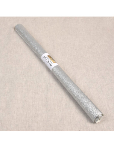 Foglio glitter 50 x 70 cm - Argento