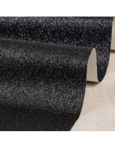 Foglio glitter 50 x 70 cm - Nero