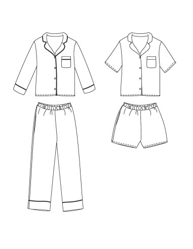 Modello di pigiama Budapest kids - Ikatee