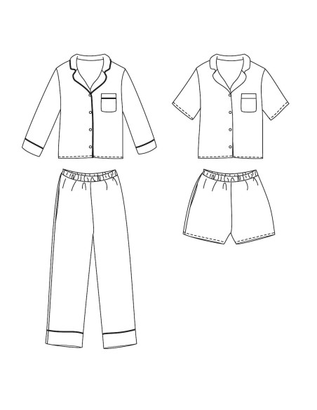 Modello di pigiama Budapest kids - Ikatee