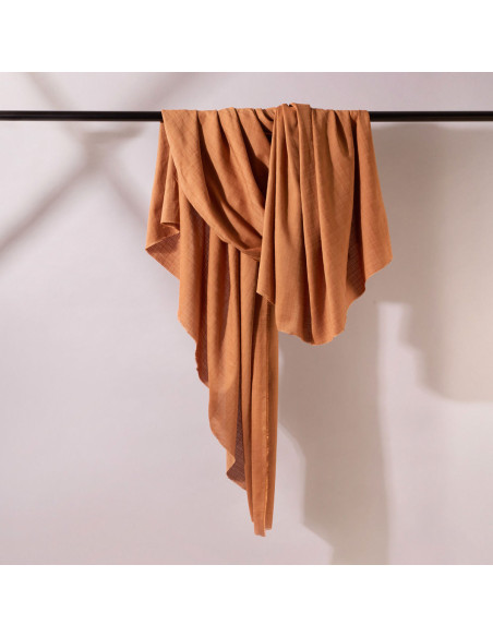 Tessuto cotone viscosa Flake Pecan Pie - Atelier Brunette