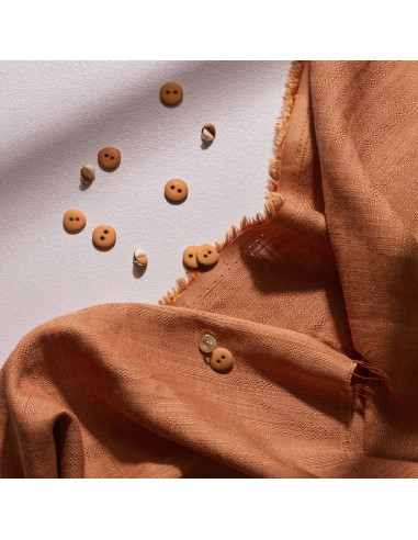 Tessuto cotone viscosa Flake Pecan Pie - Atelier Brunette