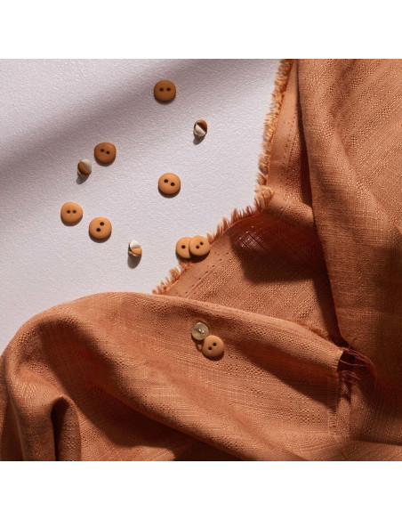 Tessuto cotone viscosa Flake Pecan Pie - Atelier Brunette