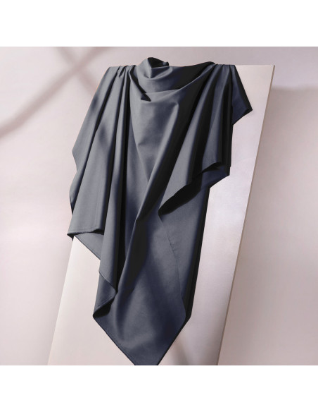 Tessuto gabardine di cotone light Deep Charcoal - Atelier Brunette
