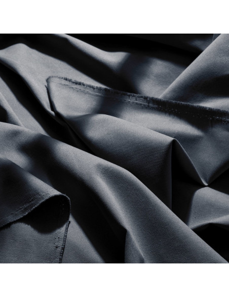 Tessuto gabardine di cotone light Deep Charcoal - Atelier Brunette