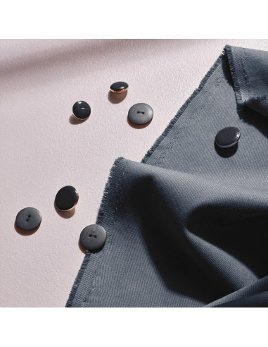 Tessuto gabardine di cotone light Deep Charcoal - Atelier Brunette