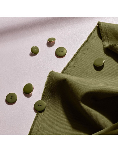 Tessuto gabardine di cotone light Ivy Green - Atelier Brunette