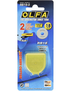 2 lame di ricambio per cutter Olfa - 18 mm