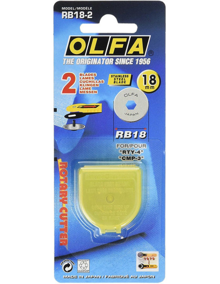 2 lame di ricambio per cutter Olfa - 18 mm