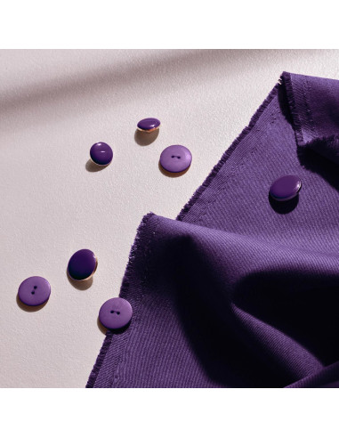 Tessuto gabardine di cotone light Majestic Purple - Atelier Brunette