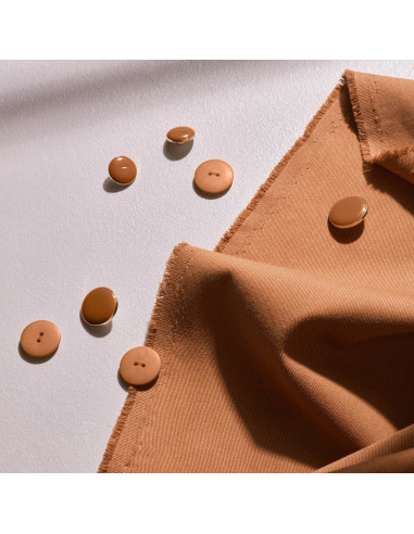 Tessuto gabardine di cotone light Pecan Pie - Atelier Brunette