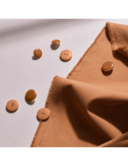 Tessuto gabardine di cotone light Pecan Pie - Atelier Brunette