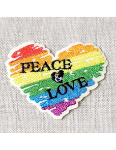 Toppa termoadesiva Love - Peace and love