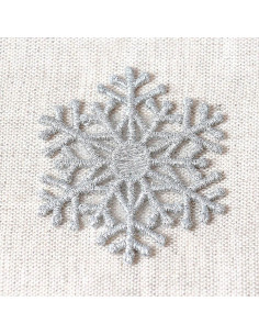Toppa termoadesiva grande fiocco di neve - Argento