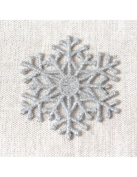 Toppa termoadesiva grande fiocco di neve - Argento