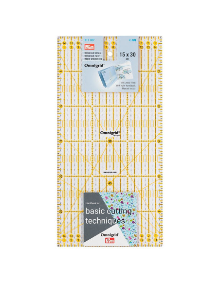Righello patchwork Omnigrid angoli 15 x 30 cm