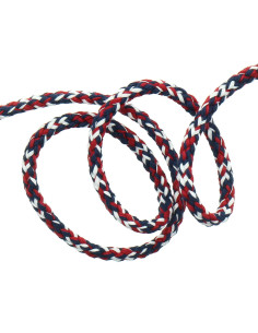 Corda felpa fantasia - Bianco, blu marino e rosso