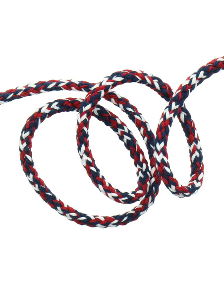 Corda felpa fantasia - Bianco, blu marino e rosso