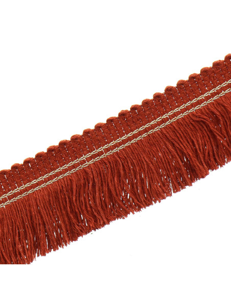 Frangia impunturata oro 30 mm - Terracotta