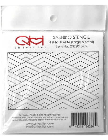 Set di 2 modelli per stencil sashiko - Hishi-Seikaiha