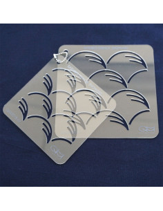 Set di 2 modelli per stencil sashiko - Nowaki