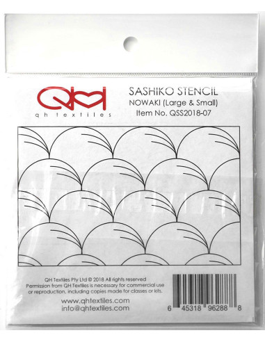 Set di 2 modelli per stencil sashiko - Nowaki