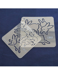 Set di 2 modelli per stencil sashiko - Usagi