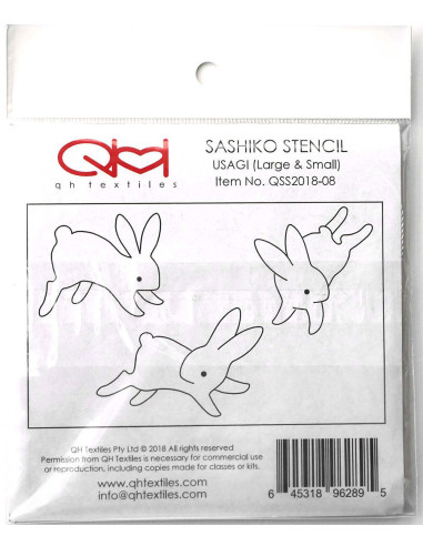 Set di 2 modelli per stencil sashiko - Usagi