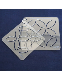 Set di 2 modelli per stencil sashiko - Shippo-Tsunagi