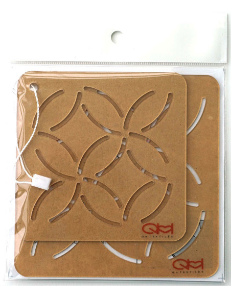 Set di 2 modelli per stencil sashiko - Shippo-Tsunagi