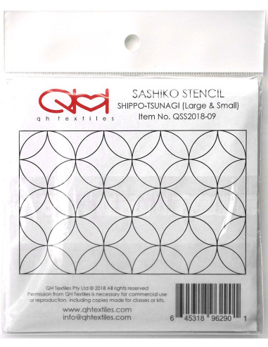 Set di 2 modelli per stencil sashiko - Shippo-Tsunagi