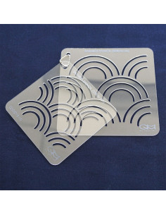 Set di 2 modelli per stencil sashiko - Seikai-Ha