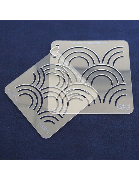 Set di 2 modelli per stencil sashiko - Seikai-Ha