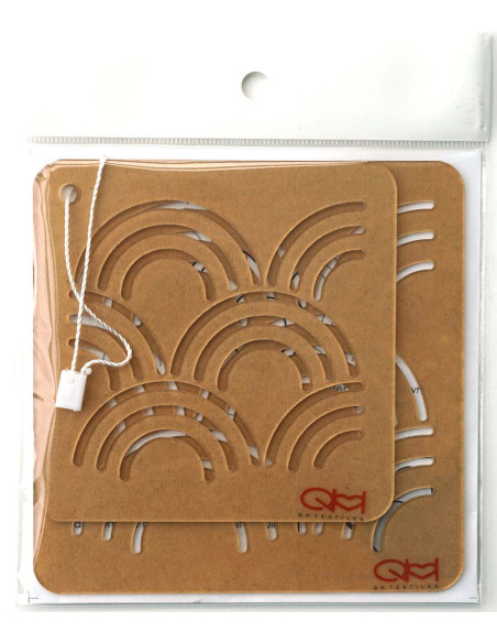 Set di 2 modelli per stencil sashiko - Seikai-Ha