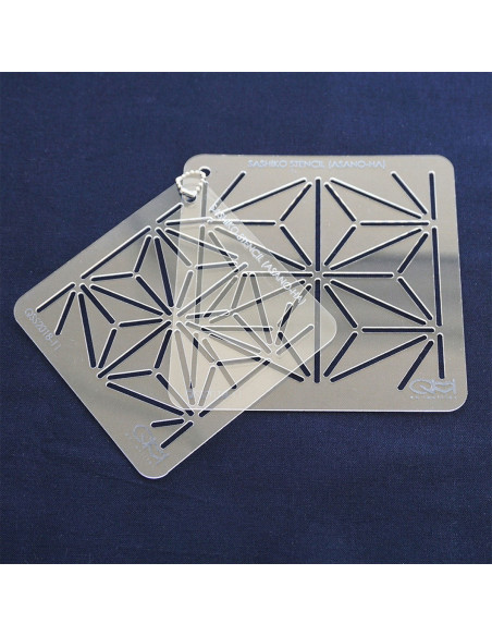 Set di 2 modelli per stencil sashiko - Asano-Ha